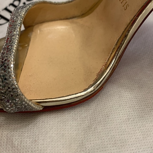 Christian Louboutin Multicolor Toboggan 100 Glittered Solaria Specchio Pumps - Picture 6 of 7